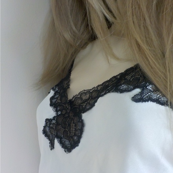 Vintage Victoria Secret White and Black Lace Dress - Picture 3 of 16